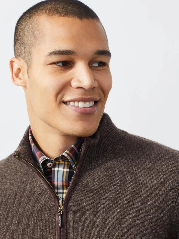 Sweaters Men JMcLaughlin Tate Cashmere Sweater Dapple Gray Sweaters Men JMcLaughlin Tate Cashmere Sweater Dapple Gray