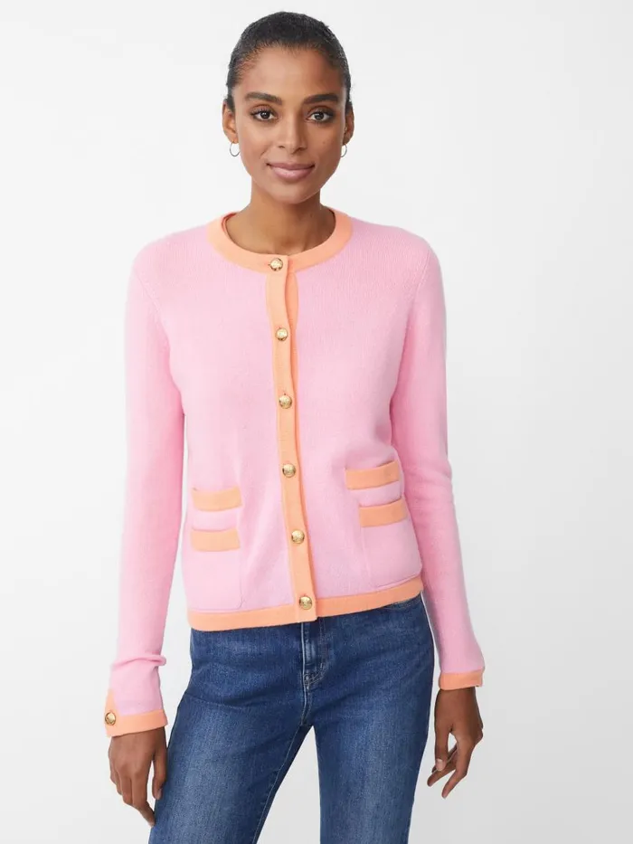 Sweaters Women JMcLaughlin Ainsley Cashmere Cardigan Pinkorange Sweaters Women JMcLaughlin Ainsley Cashmere Cardigan Pinkorange