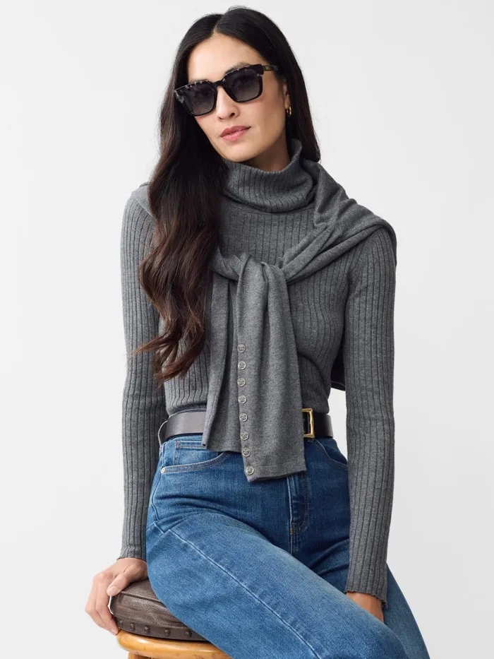 Sweaters Women JMcLaughlin Arlette Turtleneck Heather Gray
