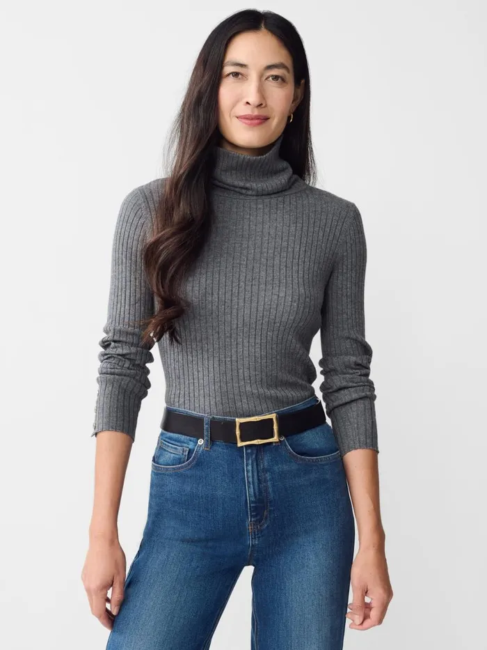 Sweaters Women JMcLaughlin Arlette Turtleneck Heather Gray Sweaters Women JMcLaughlin Arlette Turtleneck Heather Gray