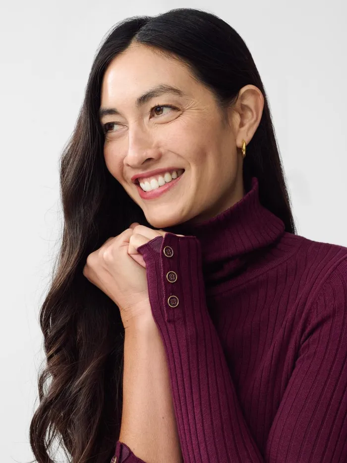 Sweaters Women JMcLaughlin Arlette Turtleneck Merlot