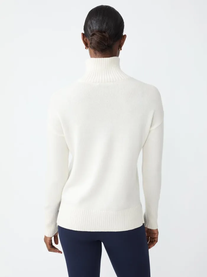 Sweaters Women JMcLaughlin Dina Cashmere Turtleneck Ivory Sweaters Women JMcLaughlin Dina Cashmere Turtleneck Ivory