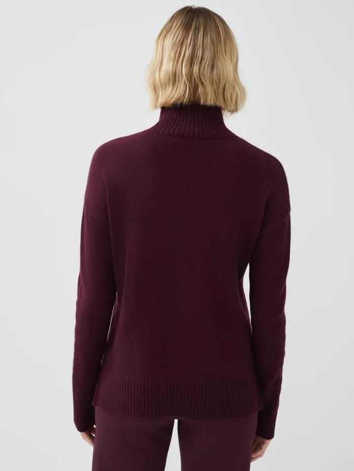 Sweaters Women JMcLaughlin Dina Cashmere Turtleneck Merlot