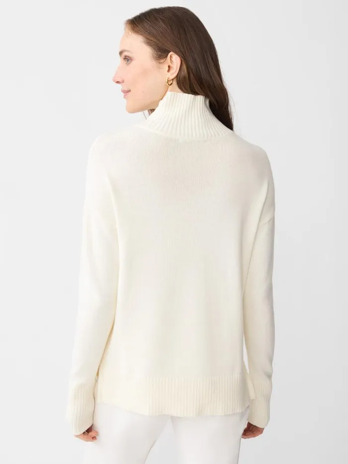 Sweaters Women JMcLaughlin Dina Turtleneck Egret White Sweaters Women JMcLaughlin Dina Turtleneck Egret White