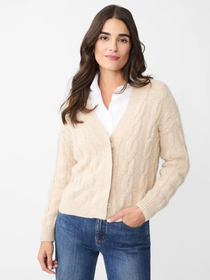 Sweaters Women JMcLaughlin Gayle Cardigan Heather Oatmeal Sweaters Women JMcLaughlin Gayle Cardigan Heather Oatmeal