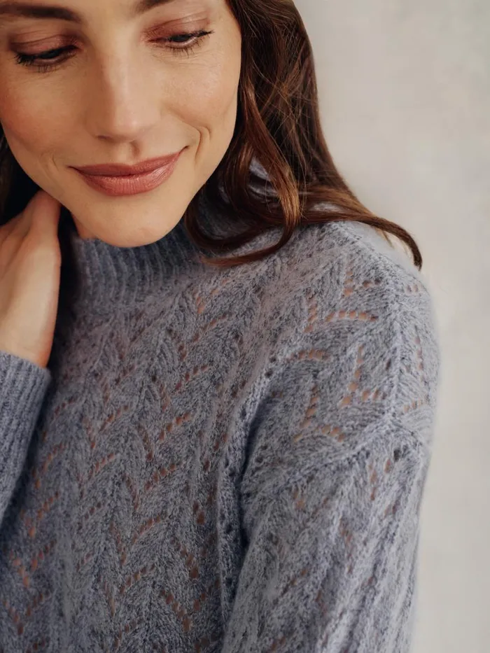 Sweaters Women JMcLaughlin Tiler Sweater Heather Blue Sweaters Women JMcLaughlin Tiler Sweater Heather Blue