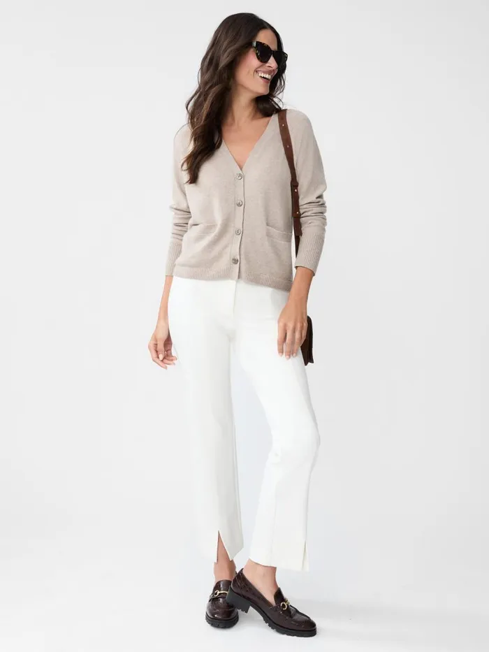 Sweaters Women JMcLaughlin Willa Cashmere Cardigan Taupe Sweaters Women JMcLaughlin Willa Cashmere Cardigan Taupe