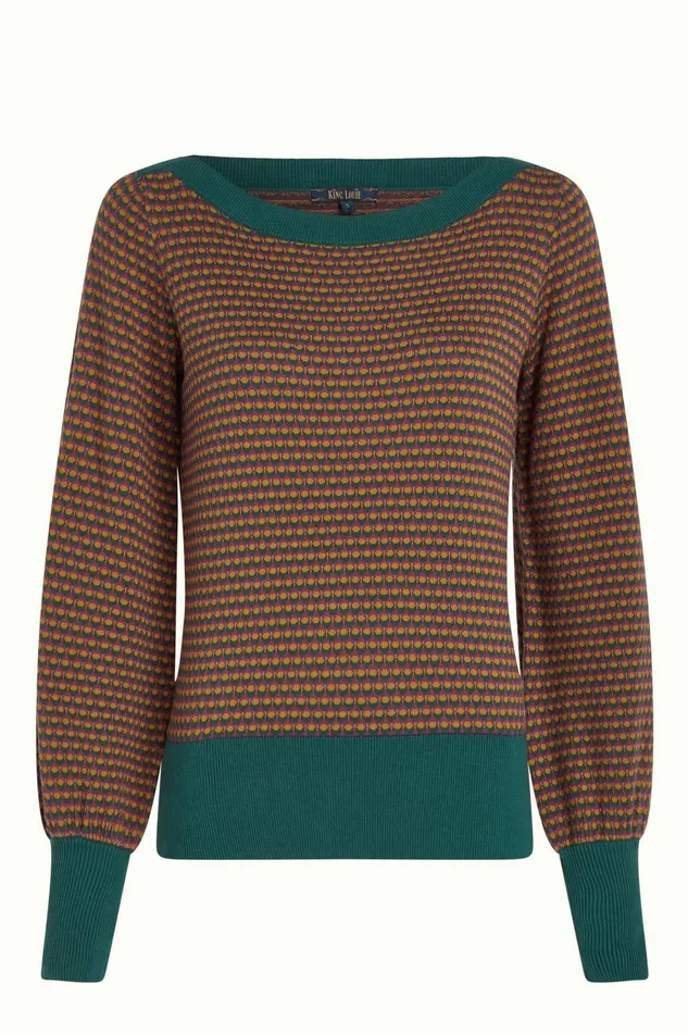 Sweaters Women King Louie Audrey Bell Sleeve Top Graham Pine Green 8211 Graham
