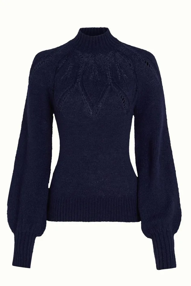 Sweaters Women King Louie Joanie Raglan Top Orcia Evening Blue 8211 Orcia
