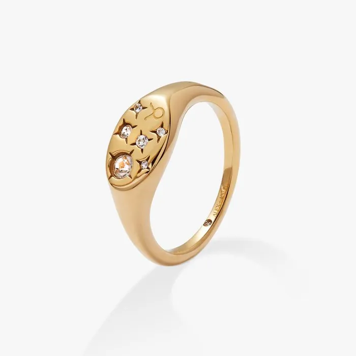 Taurus Zodiac Ring Stainless Steel Gold Women Alex And Ani Birthday