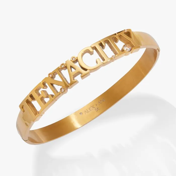 Tenacity Hinge Bracelet Stainless Steel Gold Women Alex And Ani Graduation