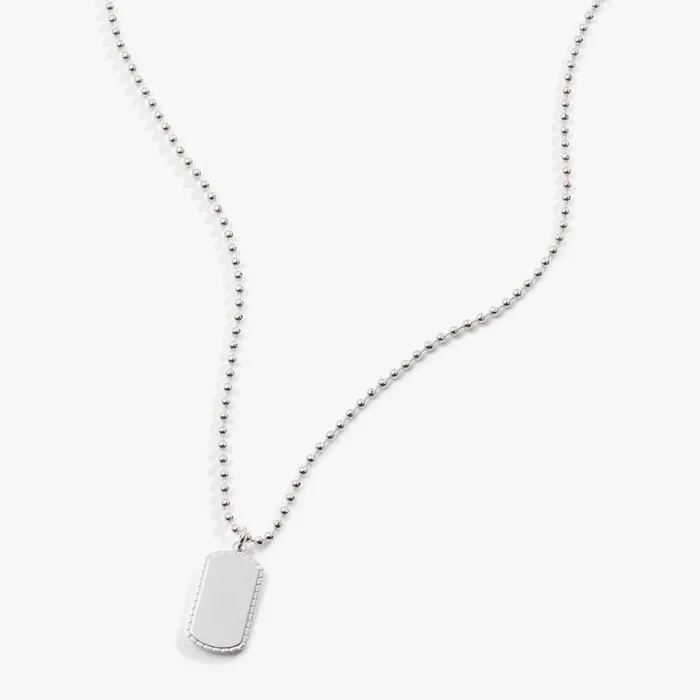 Textured Border Dog Tag Necklace Silver Women Alex And Ani Graduation Textured Border Dog Tag Necklace Silver Women Alex And Ani Graduation