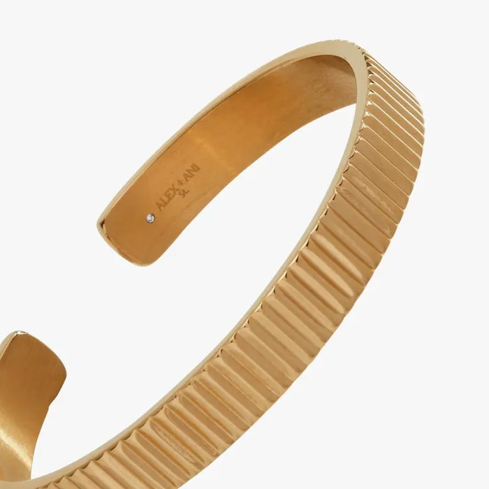 Textured Cuff Bracelet Stainless Steel Gold Women Alex And Ani Bracelets