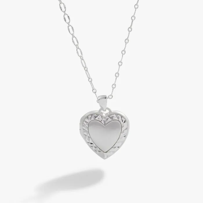 Textured Heart Locket Necklace Silver Women Alex And Ani Thank You