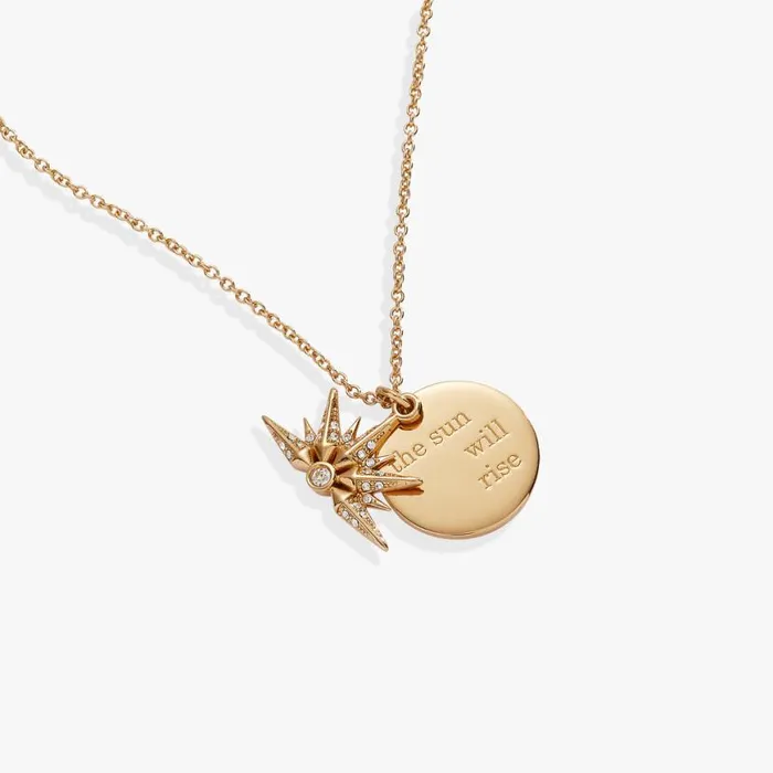 The Sun Will Rise Duo Charm Pendant Necklace Gold Women Alex And Ani Necklaces The Sun Will Rise Duo Charm Pendant Necklace Gold Women Alex And Ani Necklaces