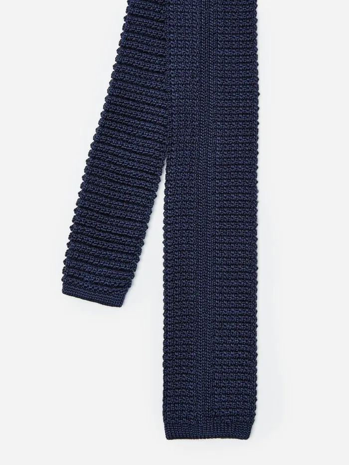 Ties Men JMcLaughlin Silk Knit Tie Navy