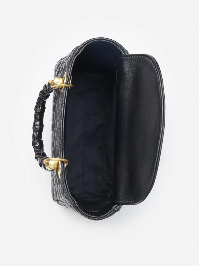 Top Handles WomenMen JMcLaughlin Mathilde Quilted Leather Handbag Black Top Handles WomenMen JMcLaughlin Mathilde Quilted Leather Handbag Black
