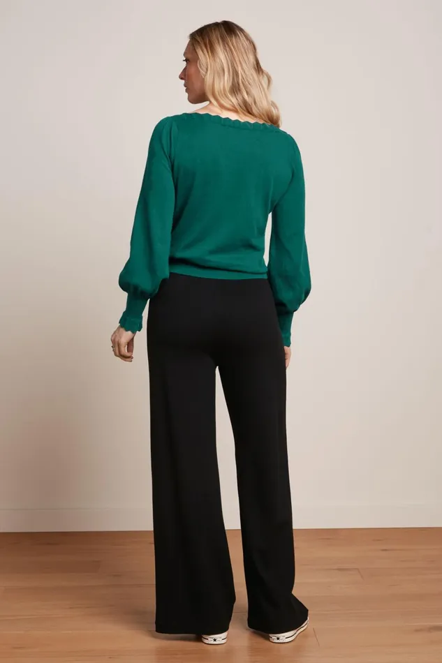 Tops and Shirts Women King Louie Audrey Bell Top Club Urban Green 8211 Club