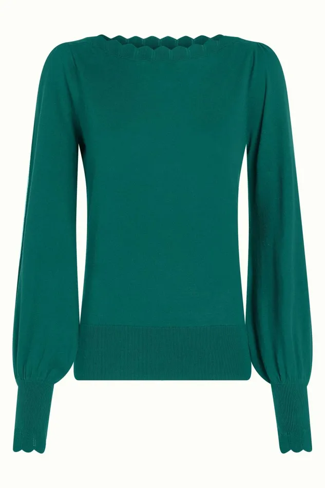 Tops and Shirts Women King Louie Audrey Bell Top Club Urban Green 8211 Club