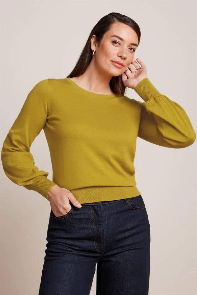 Tops and Shirts Women King Louie Bell Sleeve Top Club Curry Yellow 8211 Club