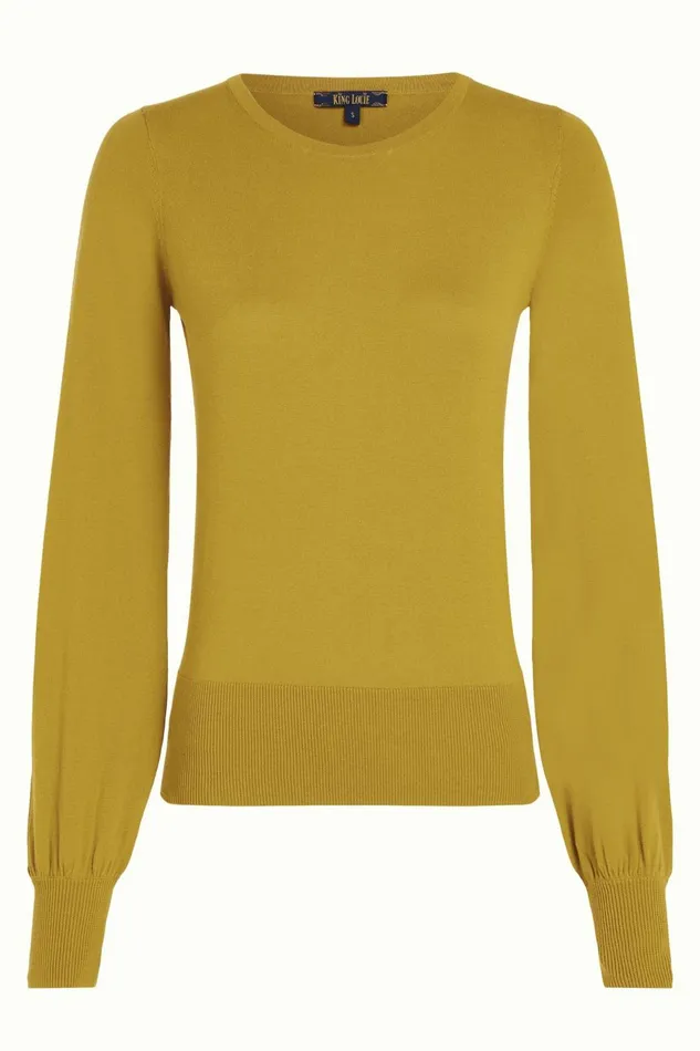 Tops and Shirts Women King Louie Bell Sleeve Top Club Curry Yellow 8211 Club