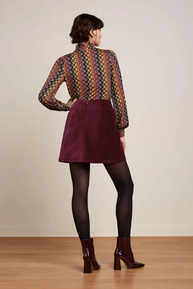 Tops and Shirts Women King Louie Betsy Puff Top Connor Cabernet Red 8211 Connor
