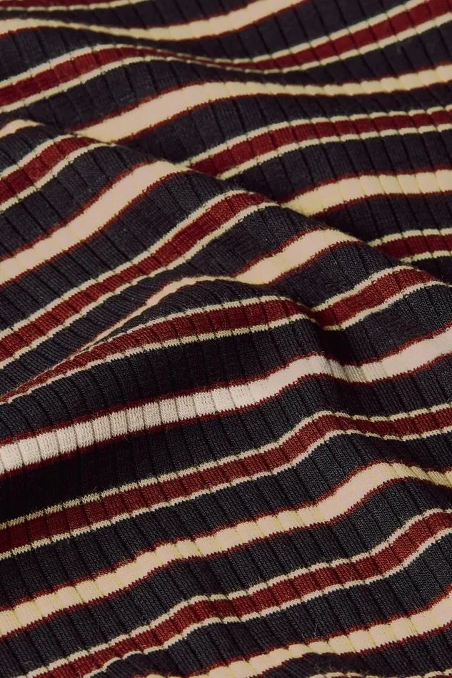 Tops and Shirts Women King Louie Carice V Top Pimm Stripe Cabernet Red 8211 Pimm Stripe