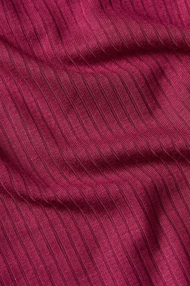 Tops and Shirts Women King Louie Carice V Top Uni Rib Beaujolais Red 8211 Uni Rib
