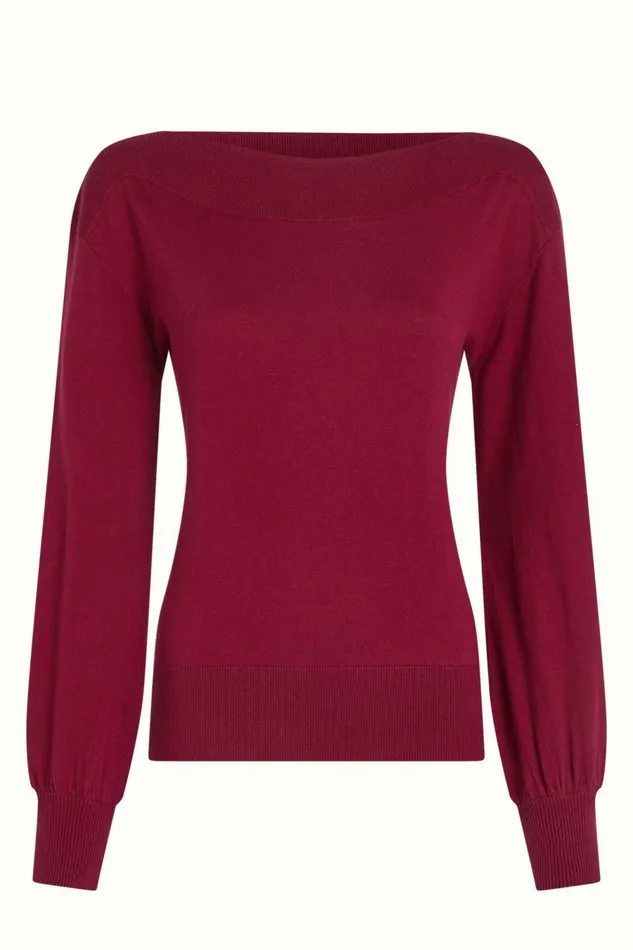 Tops and Shirts Women King Louie Cybil Top Cocoon Beaujolais Red 8211 Cocoon