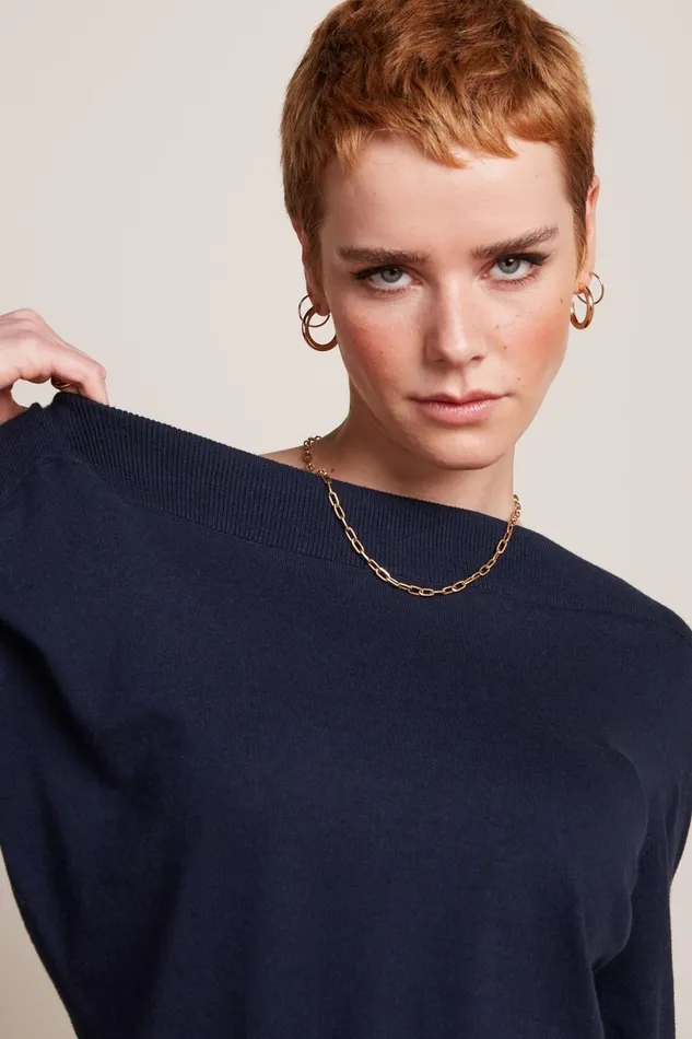 Tops and Shirts Women King Louie Cybil Top Cocoon Blue 8211 Cocoon