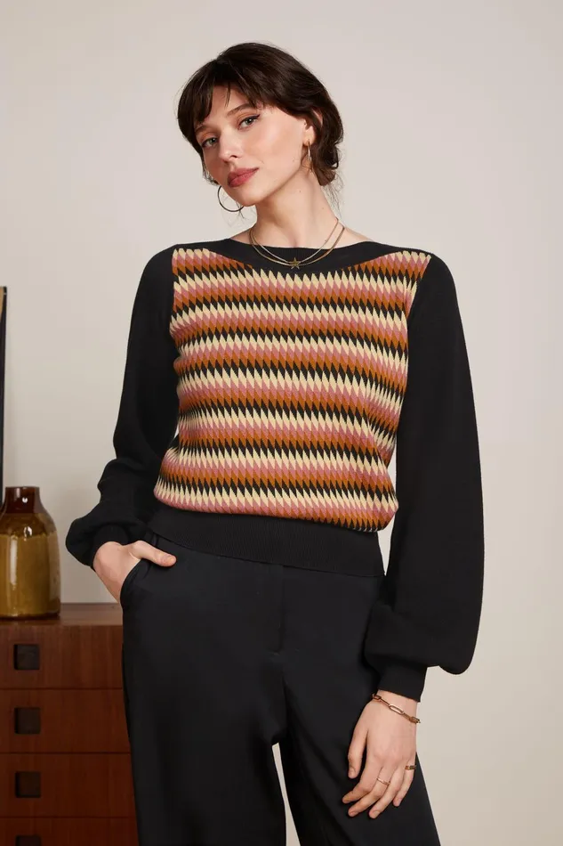Tops and Shirts Women King Louie Erin Top Birdie Black 8211 Birdie