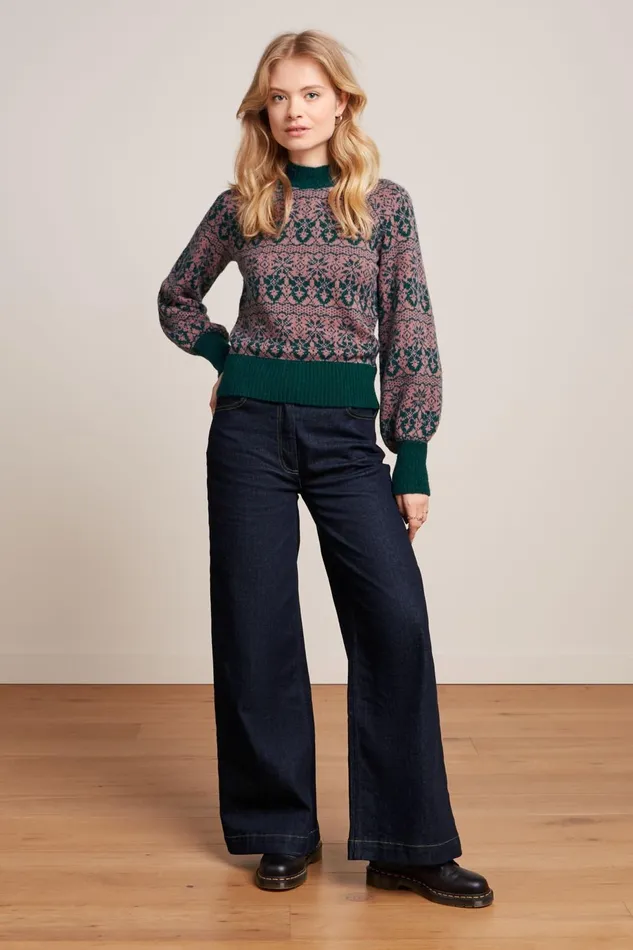 Tops and Shirts Women King Louie Jeanie Top Duchess Pine Green 8211 Duchess