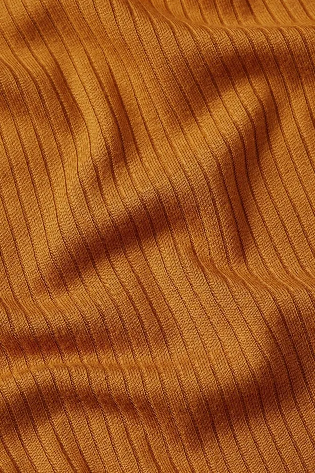 Tops and Shirts Women King Louie Rollneck Top Uni Rib Maple Orange 8211 Uni Rib