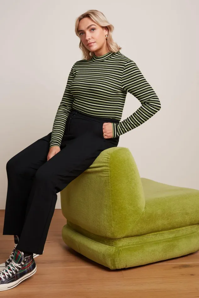 Tops and Shirts Women King Louie Turtle Top Pimm Stripe Woodbine Green 8211 Pimm Stripe Tops and Shirts Women King Louie Turtle Top Pimm Stripe Woodbine Green 8211 Pimm Stripe
