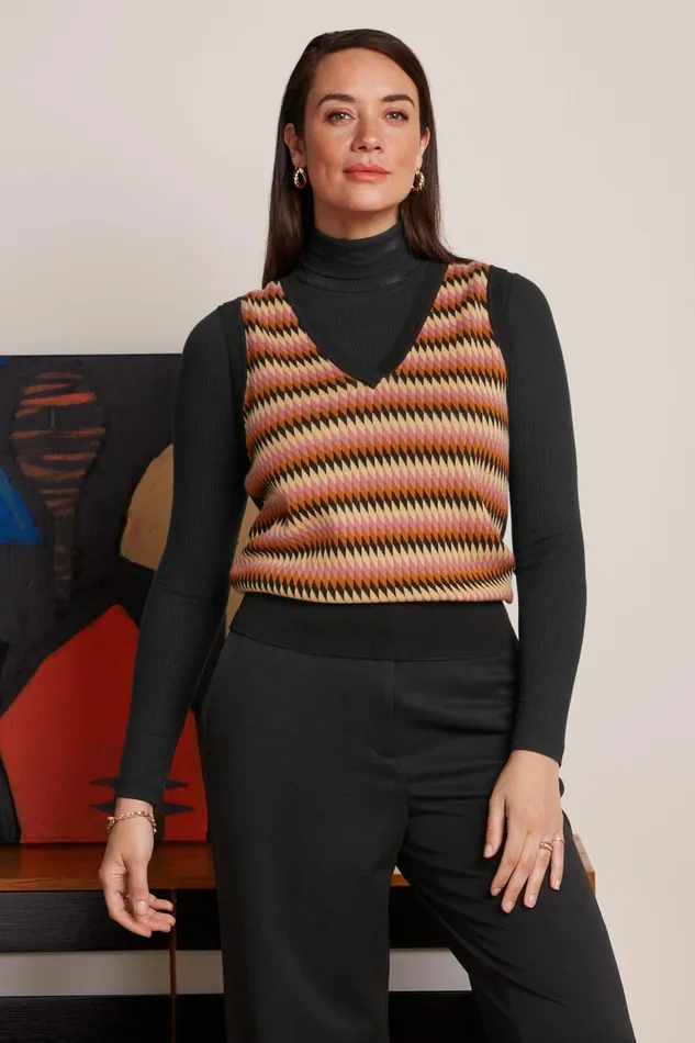 Tops and Shirts Women King Louie V Neck Spencer Birdie Black 8211 Birdie