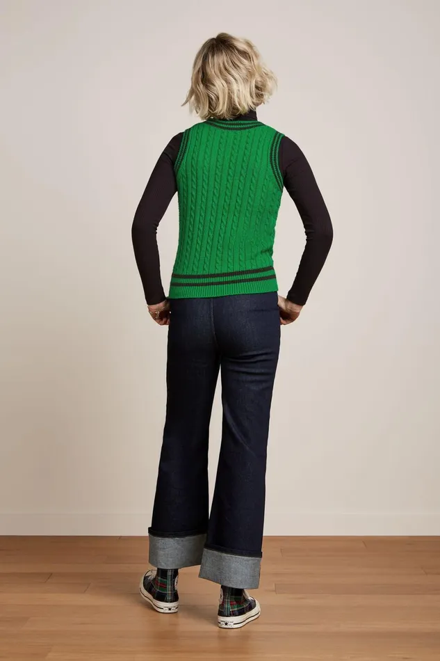 Tops and Shirts Women King Louie V Neck Spencer College Very Green 8211 College