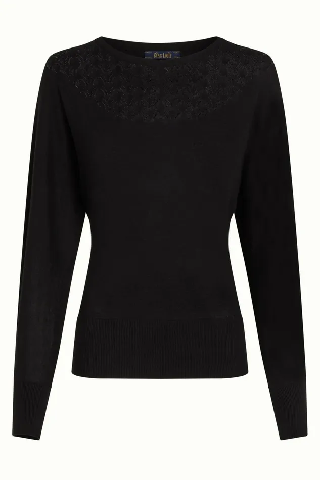 Tops and Shirts Women King Louie Valentina Top Club Black 8211 Club