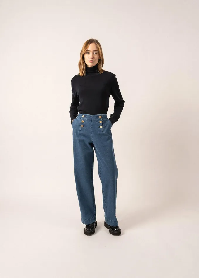 Torie WideLeg High Waist Jeans Denim Women Saint James Dresses Skirts and Pants