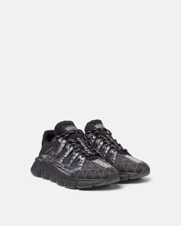 Trigreca Sneakers Black Men Versace Sneakers