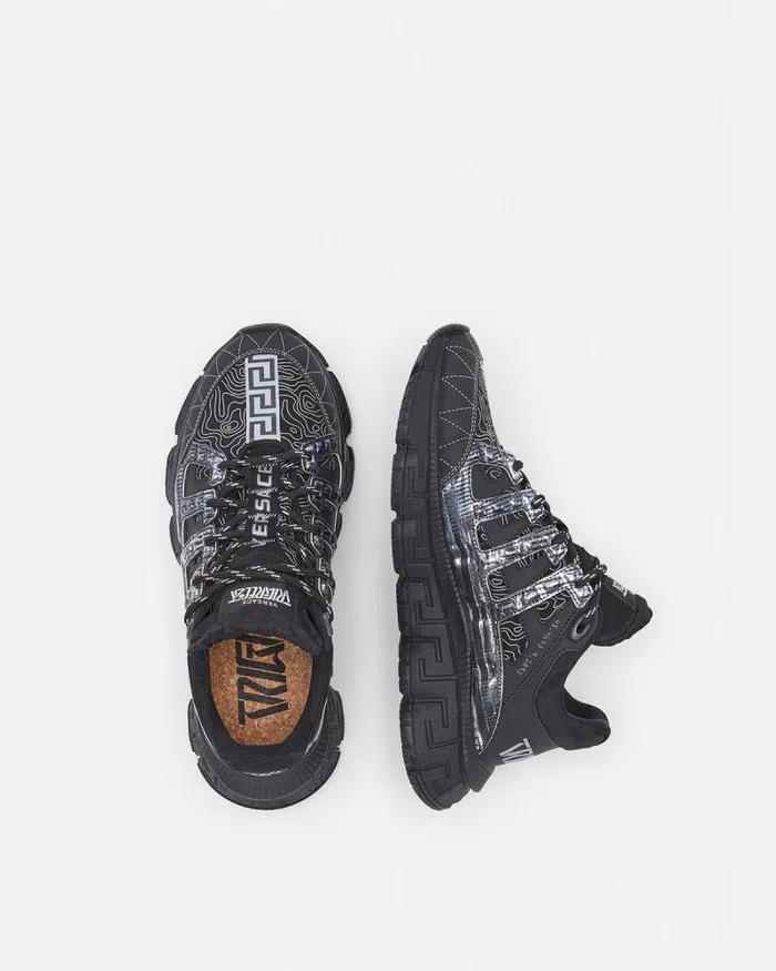 Trigreca Sneakers Black Men Versace Sneakers