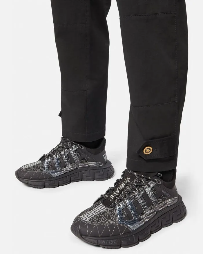 Trigreca Sneakers Black Men Versace Sneakers