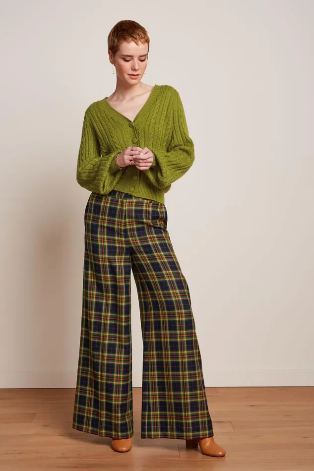 Trousers Women King Louie Chloe Pants Lucky Check Evening Blue 8211 Lucky Check Trousers Women King Louie Chloe Pants Lucky Check Evening Blue 8211 Lucky Check