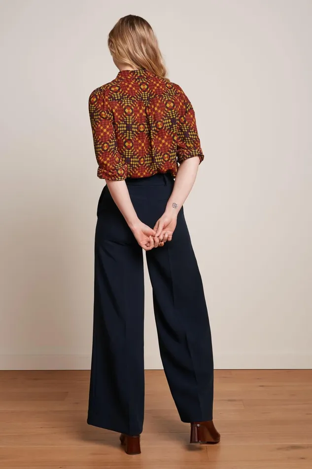 Trousers Women King Louie Chloe Pants Marple Blue 8211 Marple
