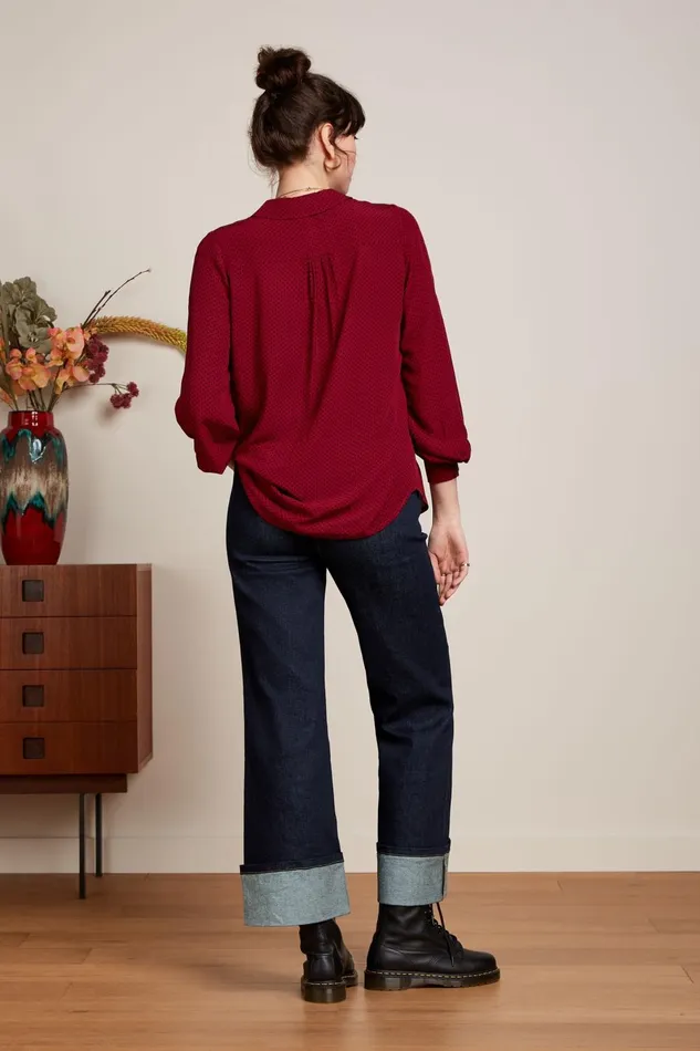 Trousers Women King Louie Debra Pants Walker Denim Indigo Blue 8211 Walker Denim