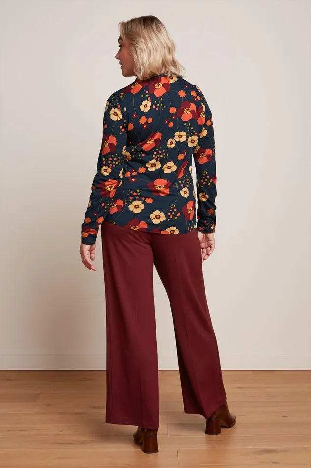 Trousers Women King Louie Federica Pants Milano Uni Beet Red 8211 Milano Uni