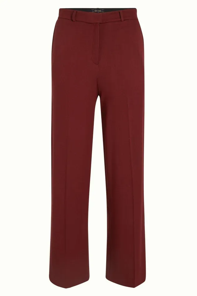 Trousers Women King Louie Federica Pants Milano Uni Beet Red 8211 Milano Uni