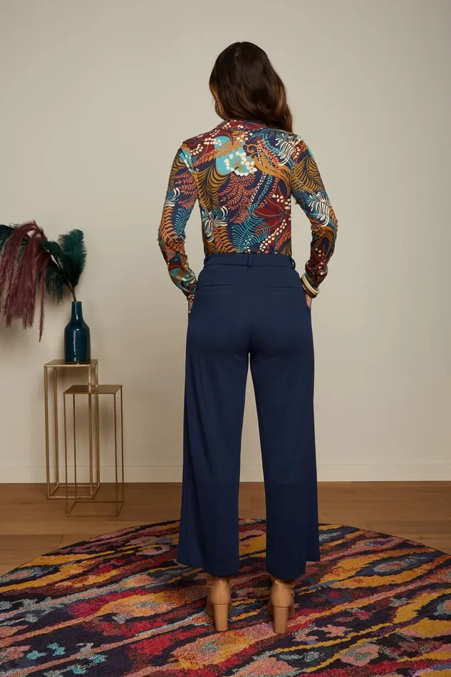 Trousers Women King Louie Federica Pants Milano Uni Evening Blue 8211 Milano Uni