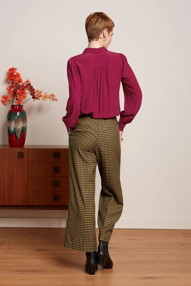 Trousers Women King Louie Federica Pants Norman Check Biscotti 8211 Norman Check