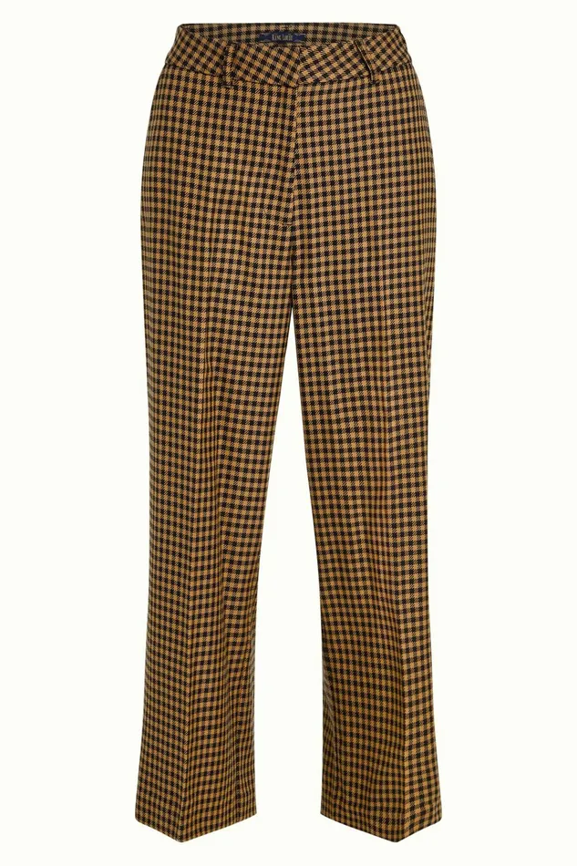 Trousers Women King Louie Federica Pants Norman Check Biscotti 8211 Norman Check