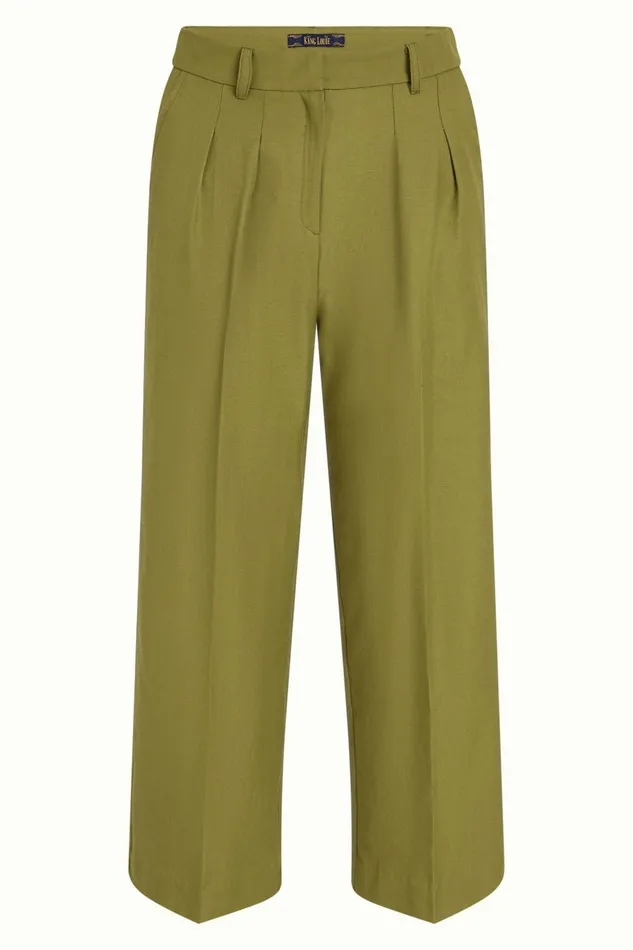 Trousers Women King Louie Fintan Pants Brighton Olive Green 8211 Brighton